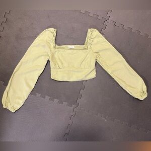 La Hearts Light green Crop Top